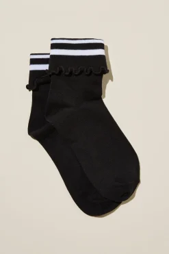 Active Folded Frill Sock